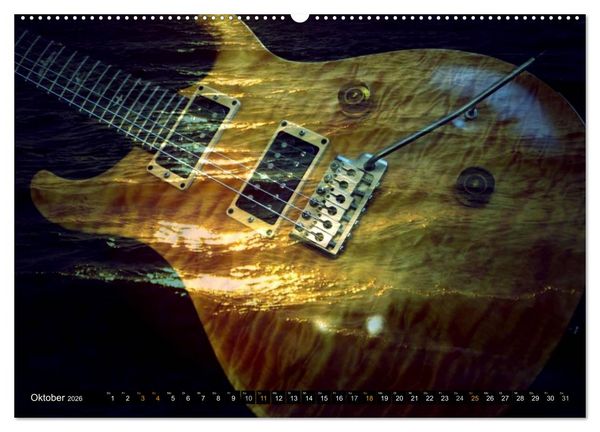 Produktbild: Mystische Gitarren (Wandkalender 2026 DIN A2 quer), CALVENDO Monatskalender