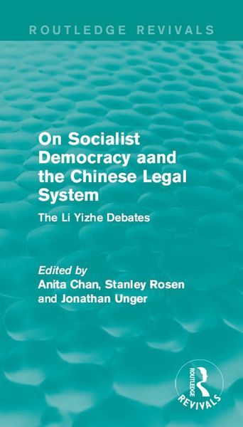 Produktbild: On Socialist Democracy and the Chinese Legal System