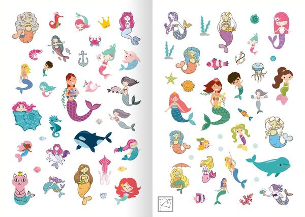 Produktbild: Glitzerspa&szlig; &ndash; Meerjungfrauen-Sticker