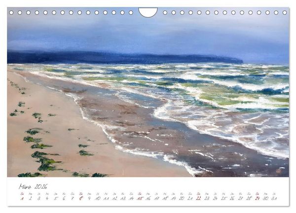 Produktbild: R&uuml;gen in Farbe - Mit Pinsel und Farbe auf der Lieblingsinsel (Wandkalender 2026 DIN A4 quer), CALVENDO Monatskalender