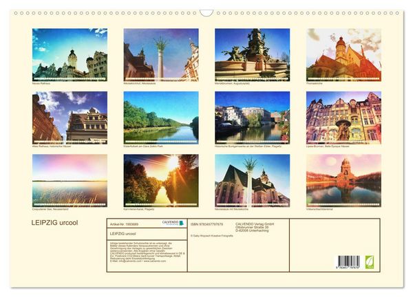 Produktbild: LEIPZIG urcool (Wandkalender 2026 DIN A2 quer), CALVENDO Monatskalender