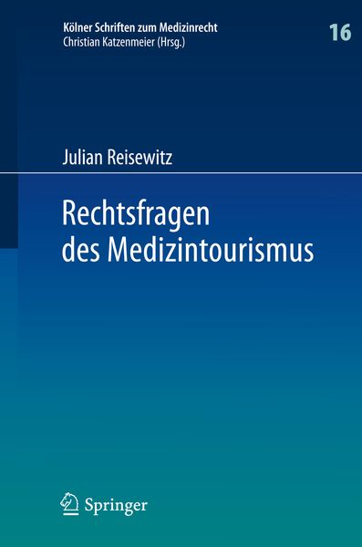 Produktbild: Rechtsfragen des Medizintourismus