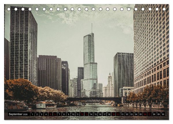 Produktbild: Metropole Chicago (Tischkalender 2026 DIN A5 quer), CALVENDO Monatskalender