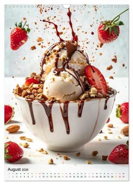 Produktbild: Eis - Raffinessen f&uuml;r Gourmets (Wandkalender 2026 DIN A3 hoch), CALVENDO Monatskalender