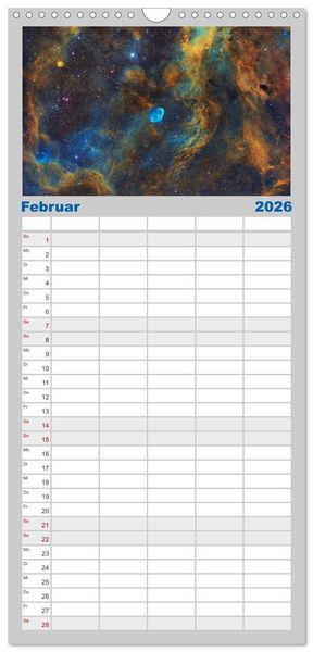 Produktbild: Familienplaner 2026 - Juwelen der Nacht mit 5 Spalten (Wandkalender, 21 x 45 cm) CALVENDO