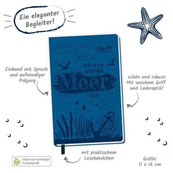 Produktbild: TR&Ouml;TSCH - Taschenkalender A6 Soft Touch Maritim 2027