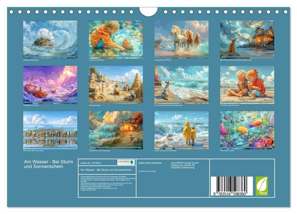 Produktbild: Am Wasser - Bei Sturm und Sonnenschein (Wandkalender 2026 DIN A4 quer), CALVENDO Monatskalender