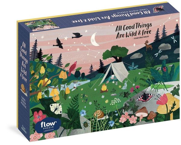 Produktbild: All Good Things Are Wild and Free 1,000-Piece Puzzle (Flow) Adults Families Picture Quote Mindfulness Gift