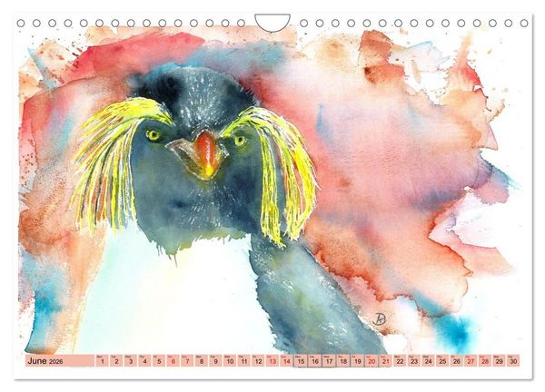 Produktbild: The Fascinating World of Birds in Watercolour (Wall Calendar 2026 DIN A4 landscape), CALVENDO 12 Month Wall Calendar