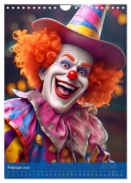 Produktbild: Ein Hauch von Magie - Schrille Clowns im Rampenlicht (Wandkalender 2026 DIN A4 hoch), CALVENDO Monatskalender