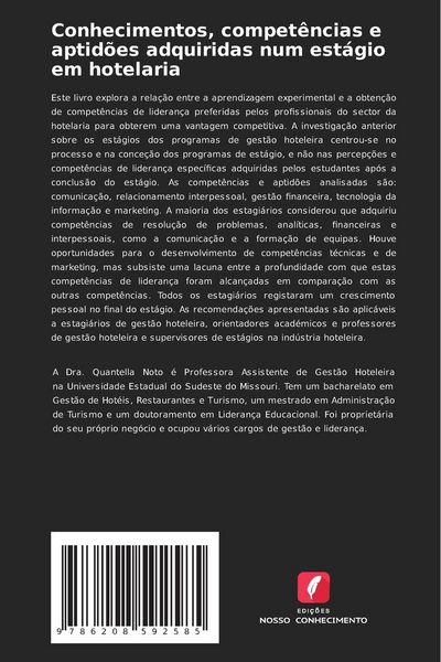 Produktbild: Conhecimentos, compet&ecirc;ncias e aptid&otilde;es adquiridas num est&aacute;gio em hotelaria