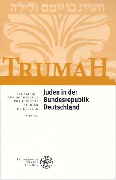Produktbild: Trumah / Juden in der Bundesrepublik Deutschland. Dokumentationen und Analysen