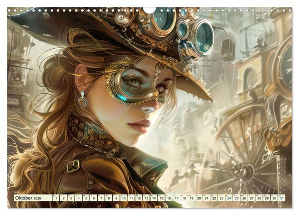 Produktbild: Steampunk - Bl&uuml;tezeit der Mechanik (Wandkalender 2026 DIN A3 quer), CALVENDO Monatskalender