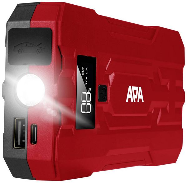 Produktbild: APA Schnellstartsystem Powerpack 10Ah 4S LiPo 16443 Starthilfestrom (12 V)=400A 12 V-Ausgang 1x, SOS-Signalleuchte, Verpolungs-