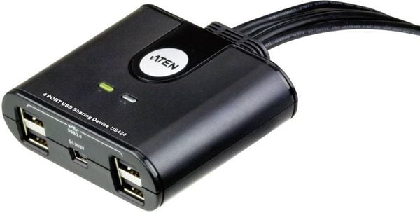 ATEN US424-AT 4 Port USB 2.0-Umschalter Schwarz