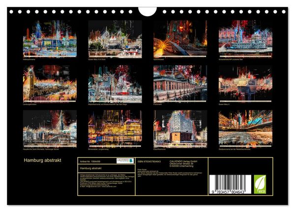 Produktbild: Hamburg abstrakt (Wandkalender 2026 DIN A4 quer), CALVENDO Monatskalender