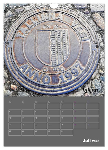 Produktbild: Faszination Kanaldeckel (Wandkalender 2026 DIN A4 hoch), CALVENDO Monatskalender