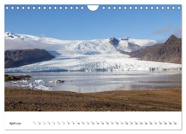 Produktbild: ISLAND Atemberaubende Natur aus Feuer und Eis (Wandkalender 2026 DIN A4 quer), CALVENDO Monatskalender