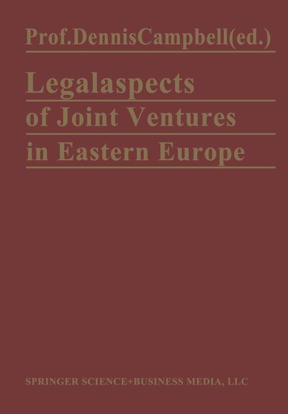 Produktbild: Legal Aspects of Joint Ventures in Eastern Europe