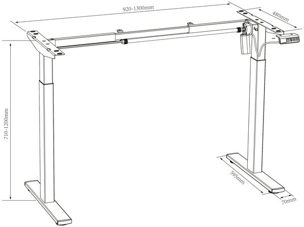 Produktbild: Schreibtisch Lona elektrisch verstellbar 110x50