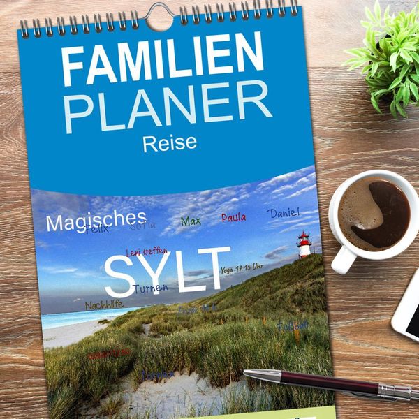 Produktbild: Familienplaner 2026 - Magisches Sylt mit 5 Spalten (Wandkalender, 21 x 45 cm) CALVENDO
