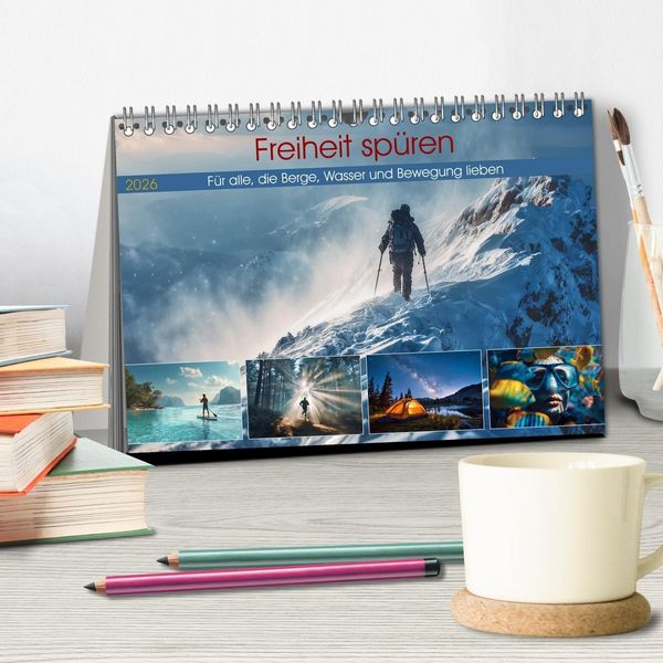 Produktbild: Freiheit sp&uuml;ren (Tischkalender 2026 DIN A5 quer), CALVENDO Monatskalender