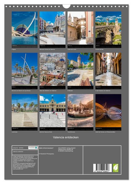Produktbild: Valencia entdecken (Wandkalender 2026 DIN A3 hoch), CALVENDO Monatskalender