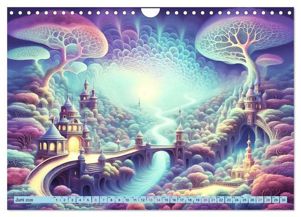 Produktbild: Traumwelten Surreale Landschaften (Wandkalender 2026 DIN A4 quer), CALVENDO Monatskalender