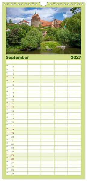 Produktbild: Familienplaner 2027 - Sachsen-Anhalt - Eine Sch&ouml;nheit in der Mitte Deutschlands mit 5 Spalten (Wandkalender, 21 x 45 cm) CALVENDO