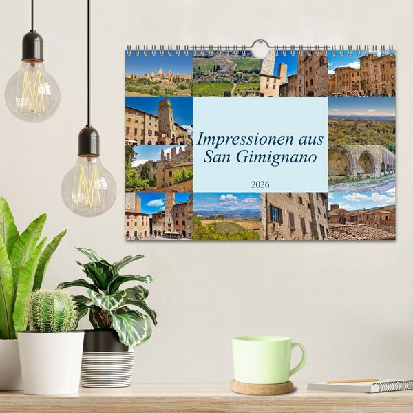 Produktbild: Impressionen aus San Gimignano (Wandkalender 2026 DIN A4 quer), CALVENDO Monatskalender