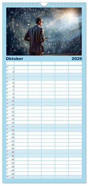 Produktbild: Familienplaner 2026 - Universum der Wissenschaften mit 5 Spalten (Wandkalender, 21 x 45 cm) CALVENDO