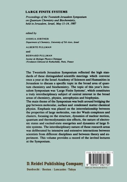 Produktbild: Large Finite Systems