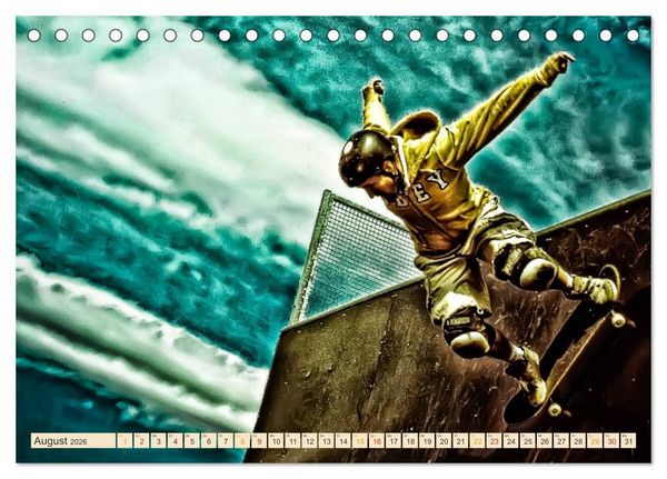 Produktbild: Skateboarding, so cool (Tischkalender 2026 DIN A5 quer), CALVENDO Monatskalender