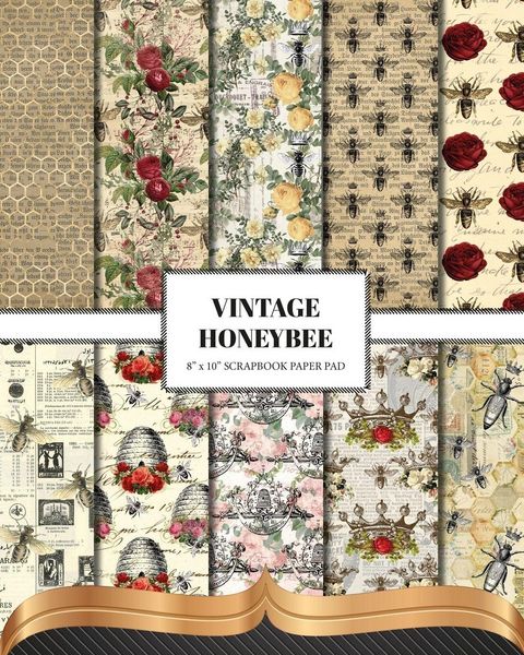 Produktbild: Vintage Honey Bee Scrapbook Paper