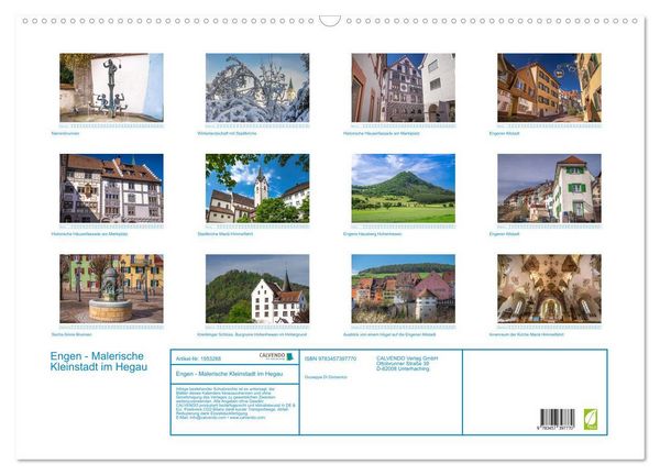 Produktbild: Engen - Malerische Kleinstadt im Hegau (Wandkalender 2026 DIN A2 quer), CALVENDO Monatskalender