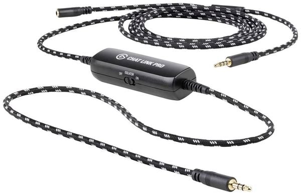 Elgato 10GBC9901 Chat Link Pro Klinke Audio Adapter [1x 3.5 mm-Stecker - 2x 3.5 mm-Stecker, 3.5 mm-Buchse] Schwarz