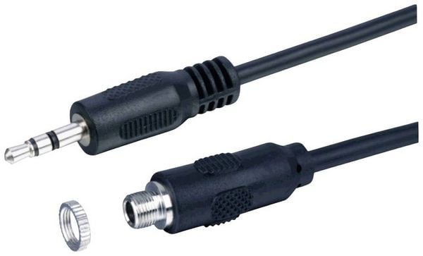Produktbild: Lyndahl Klinke Audio Adapterkabel [1x Klinkenstecker 3.5 mm - 1x Klinkenbuchse 3.5 mm] 1 m Schwarz