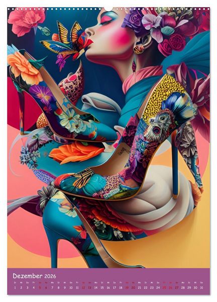 Produktbild: HighHeelArt (Wandkalender 2026 DIN A2 hoch), CALVENDO Monatskalender