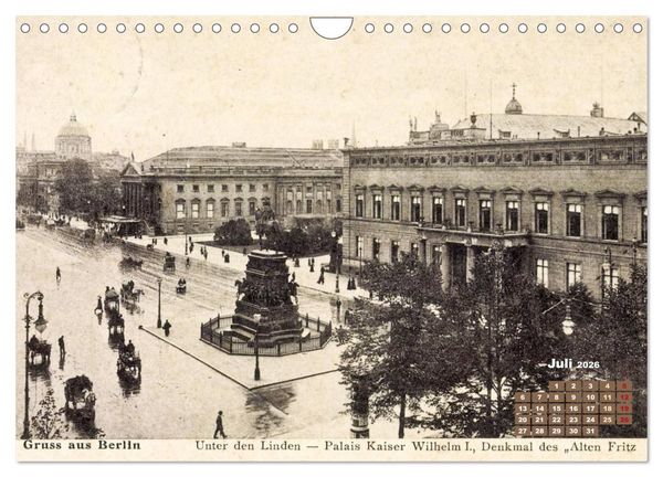 Produktbild: Gr&uuml;&szlig;e aus Berlin &ndash; Die Stadt in historischen Ansichten (Wandkalender 2026 DIN A4 quer), CALVENDO Monatskalender