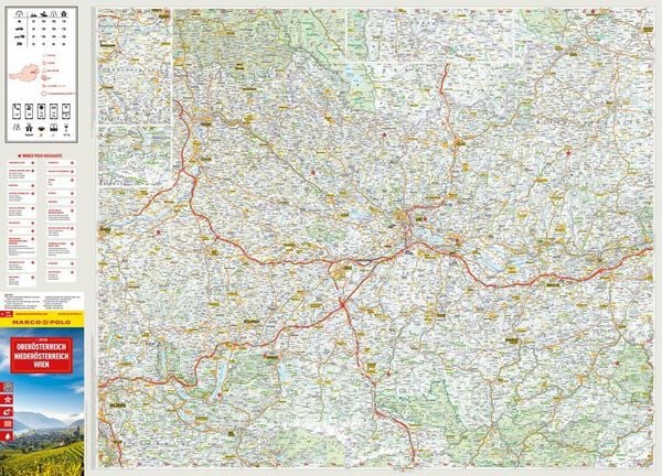 Produktbild: MARCO POLO Reisekarte &Ouml;sterreich 01 Ober&ouml;sterreich, Nieder&ouml;sterreich, Wien 1:200.000