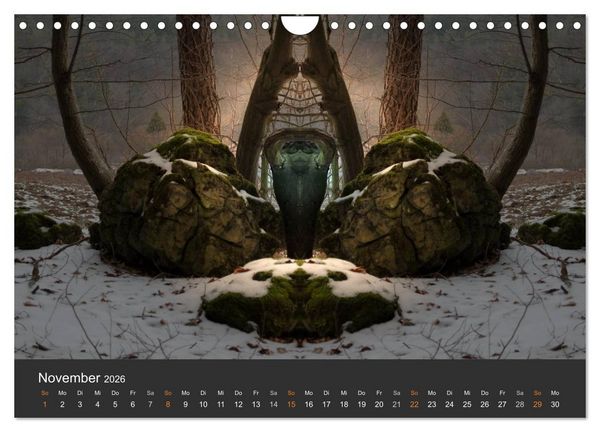 Produktbild: Spiegelwelten - Im Reich der Naturwesen (Wandkalender 2026 DIN A4 quer), CALVENDO Monatskalender