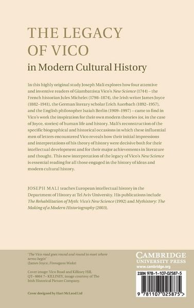Produktbild: The Legacy of Vico in Modern Cultural History