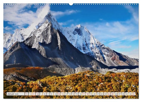Produktbild: Berge - Die sch&ouml;nsten Gipfel der Welt (Wandkalender 2026 DIN A2 quer), CALVENDO Monatskalender