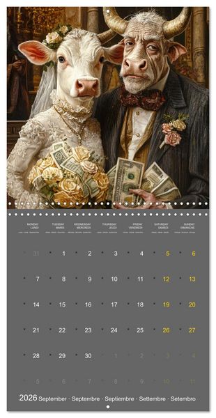 Produktbild: Silly cows - Terribly charming characters (Wall Calendar 2026 12 &times; 12 Inch) CALVENDO 12 Month Wall Calendar
