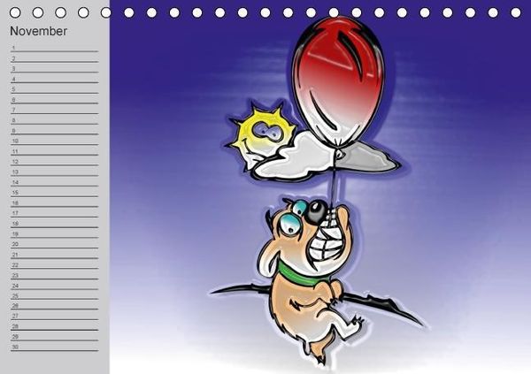 Produktbild: Hunde-Geburtstagskalender / Witziger Cartoon-Kalender (Tischkalender immerw&auml;hrend DIN A5 quer)