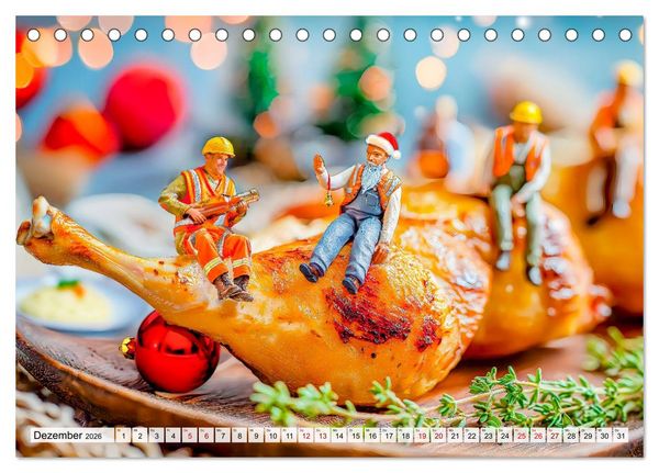 Produktbild: BBQ in Miniatur - Kleine Helden am Braten und Grillen (Tischkalender 2026 DIN A5 quer), CALVENDO Monatskalender