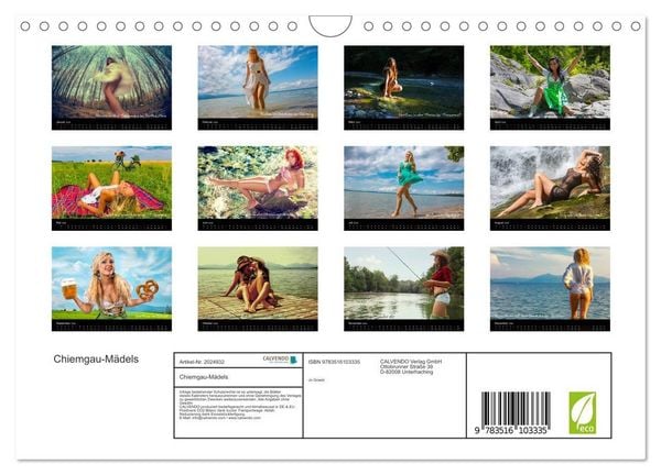 Produktbild: Chiemgau-M&auml;dels (Wandkalender 2026 DIN A4 quer), CALVENDO Monatskalender