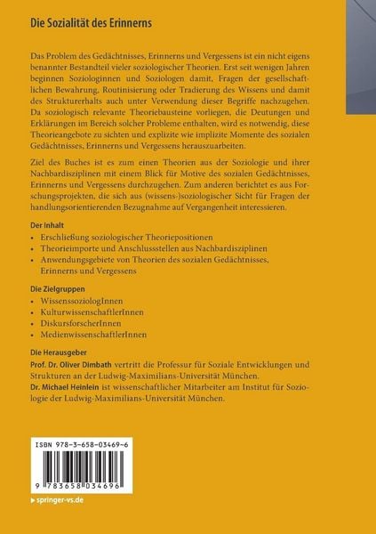 Produktbild: Die Sozialit&auml;t des Erinnerns