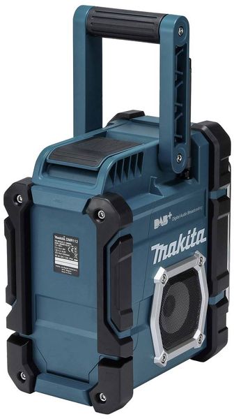 Produktbild: Makita DMR112 Baustellenradio DAB+, UKW AUX, Bluetooth&reg;, USB spritzwassergesch&uuml;tzt T&uuml;rkis, Schwarz