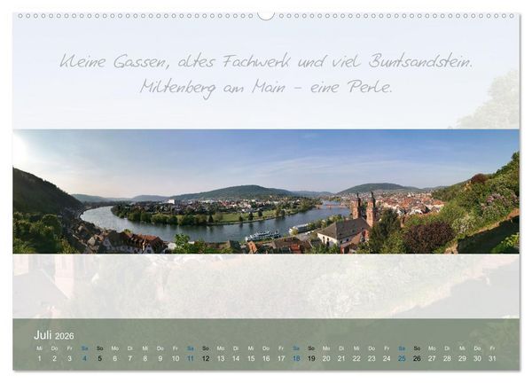 Produktbild: Main Rundblick (hochwertiger Premium Wandkalender 2026 DIN A2 quer), Kunstdruck in Hochglanz